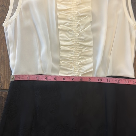 NWT Sandro Paris Cream Black Sleeveless Dress Size S - Picture 7 of 10